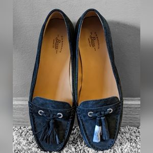 G. H Bass Women's Bonnie Driving Loafers | Black Suede size 7.5 medium